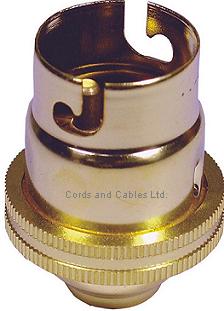 3.003.10  B22 BC Brass Lampholder 10mm